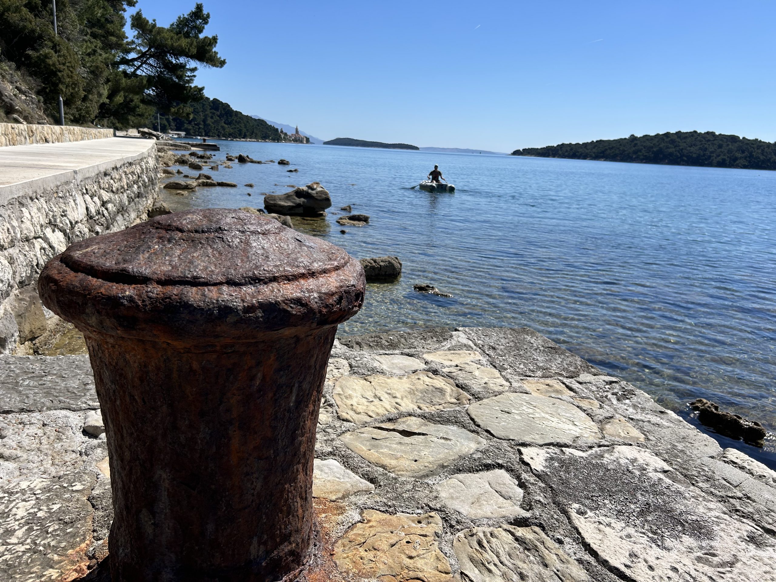 Getting to shore via Dingy